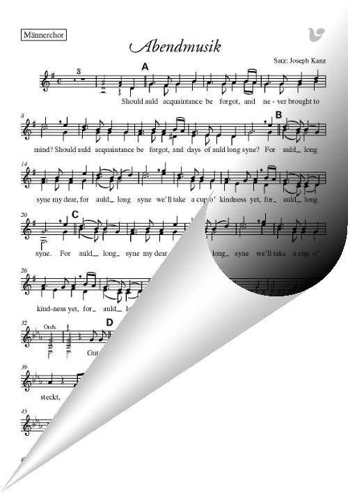 Abendmusik – Männerchor TTBB – <b>print version</b>