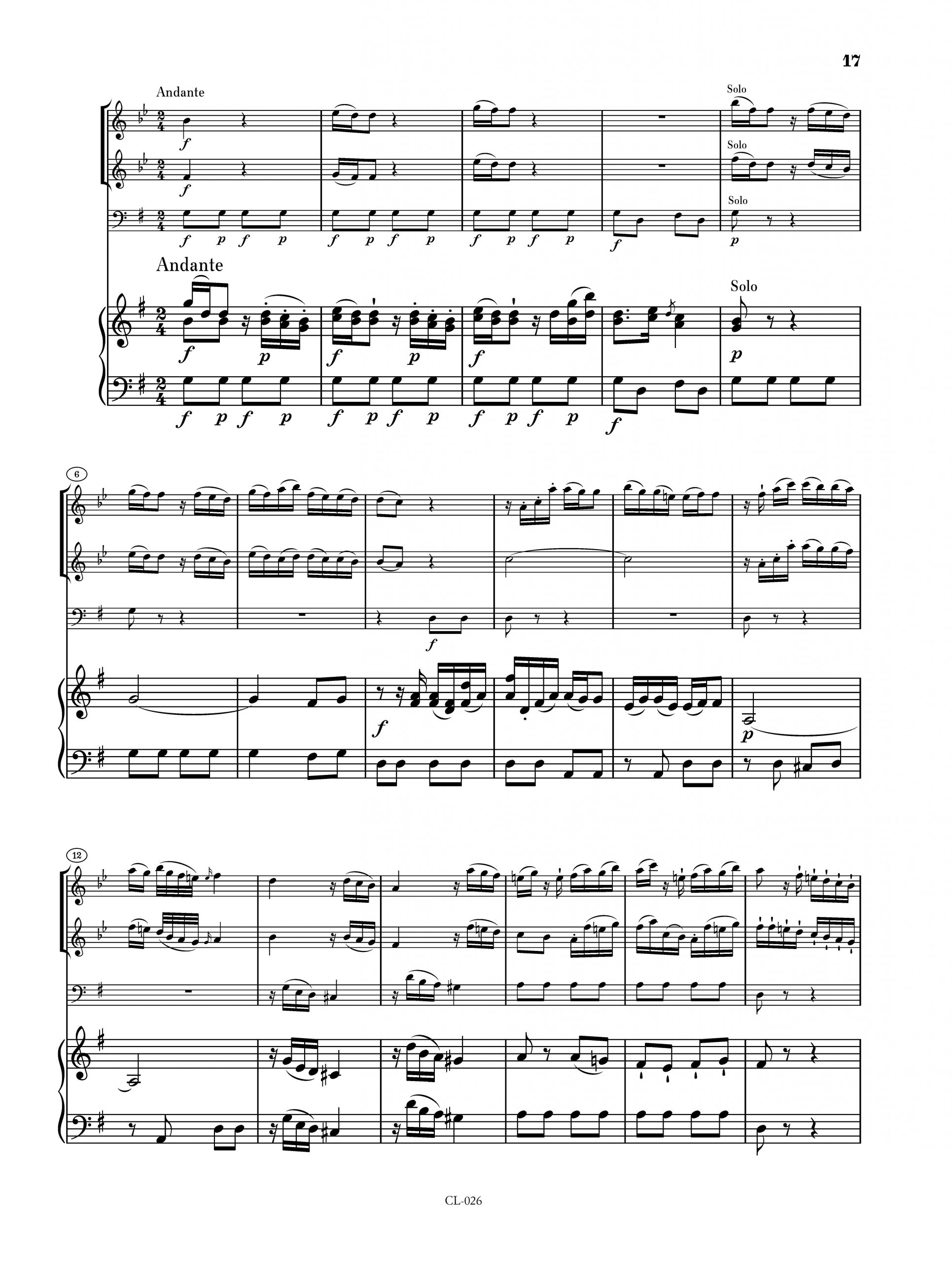 Frantisek Pokorny - Concertante für 2 Klarinetten, Violoncello und Klavier – Bild 3
